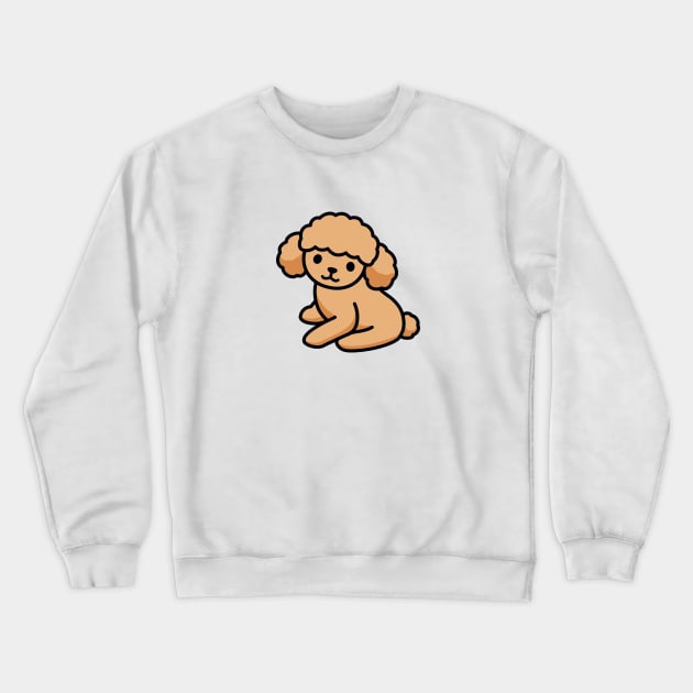 Poodle Crewneck Sweatshirt by littlemandyart